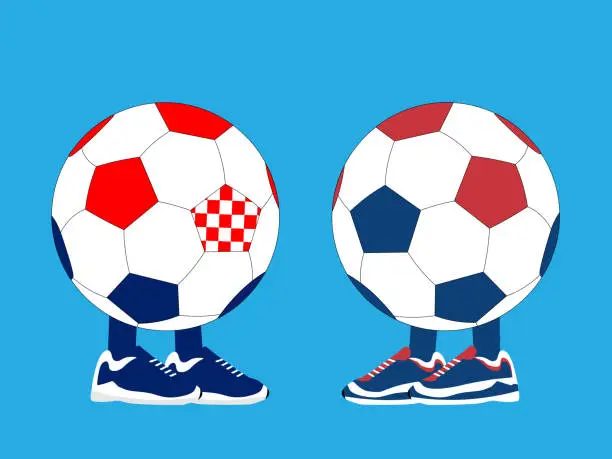 Vector illustration of Croatia vs Serbia