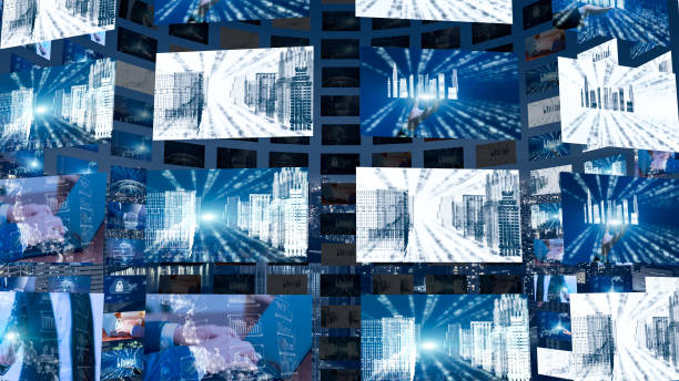 istock Smart city, digital world, Global communication network concept. 6G Business graph. Global business. 1411927791
