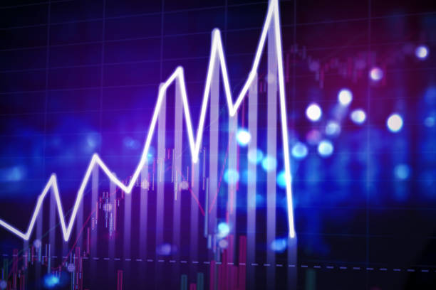 istock Finance chart showing a sharply declining 1411930822