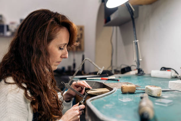 istock Woman Working in Artisan Workshop 1411932110