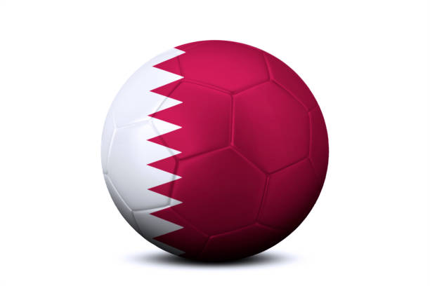 istock Soccer ball with Qatar flag in the studio 1411933143