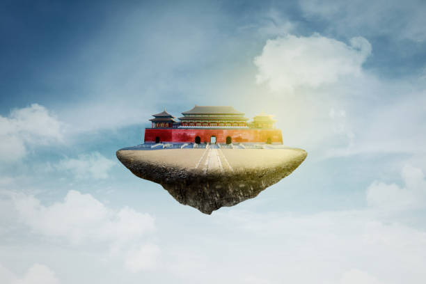 istock Heritage imperial palace building on floating island 1411933147