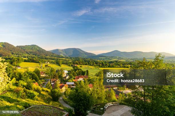 View From Viewpoint On Borova In Malenovice In Czech Republic Stock Photo - Download Image Now