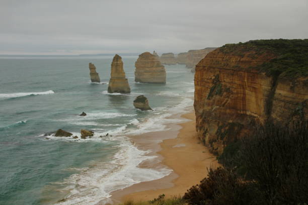 istock Australian wonderful rocky coastline scenery 1411943200