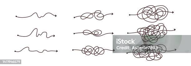 Simple Line And Complex Easy Way Scribble Doodle Chaos Mindset Problem ...