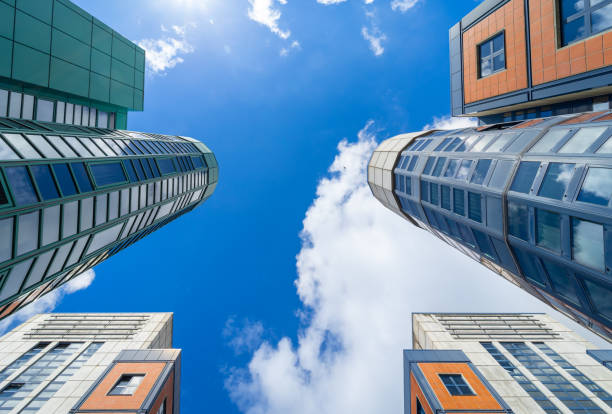 istock Low Angle View Of Modern Buildings Against Sky 1411951348