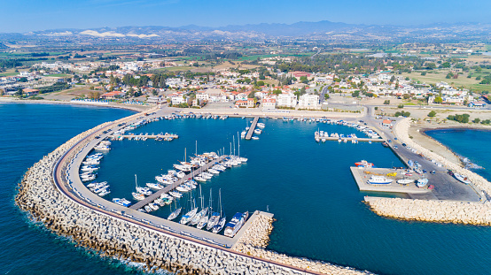 Aerial View of Marina di Ragusa, Sicily, Italy, Europe