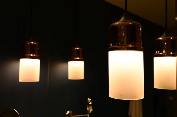 istock luxury lamp hanging on room, interior design 1411956145