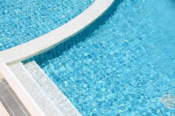 istock blue swimming pool, beautiful pool texture background 1411956225