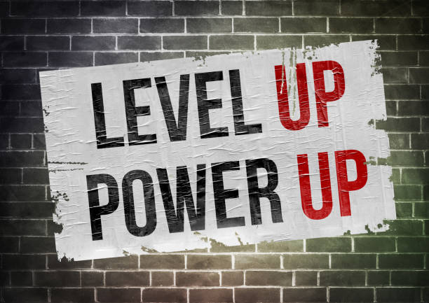 Level Up - Power Up stock photo
