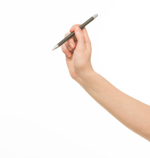 istock hand holding a pen on a white background isolated 1411964848