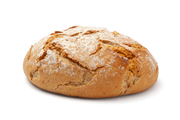istock A loaf of brown bread on a white background 1411966070