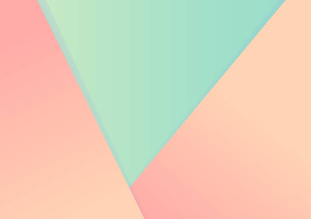 istock Orange and green color two tone pastel background. Abstract colors background and orange pastel in top view. 1411967347