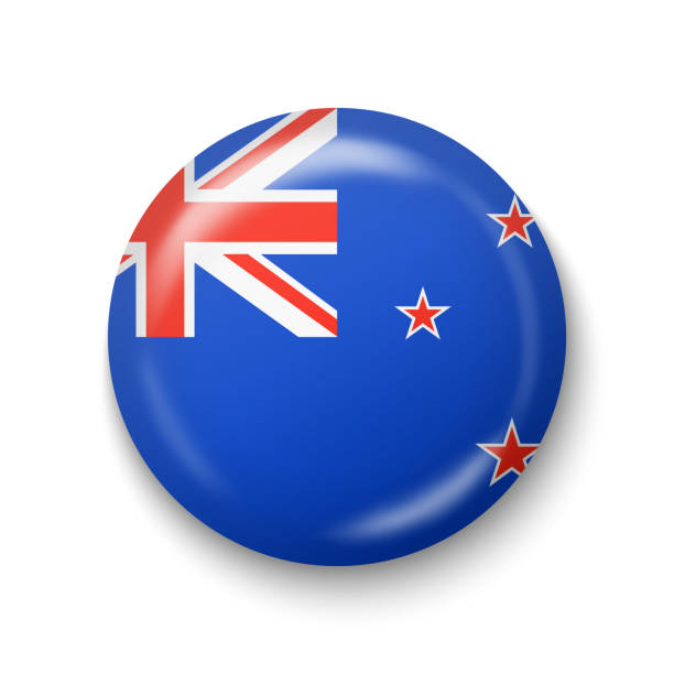 istock New Zealand Flag - Round Glossy Icon. 1411967560