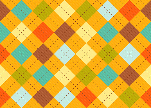 Seamless argyle retro fabric cloth background pattern design.