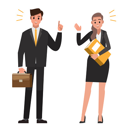 Business People welcome to teamwork ,Vector illustration cartoon character.