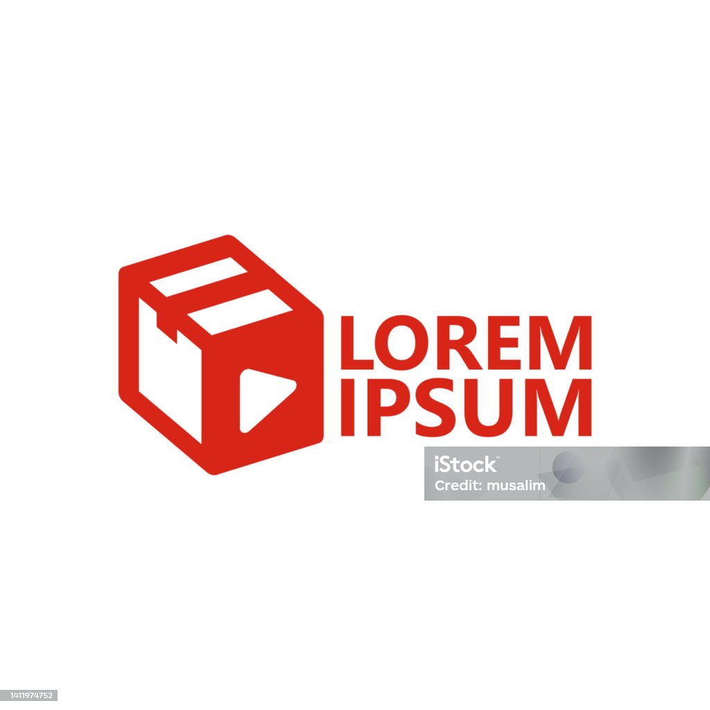 Box Channel Logo Box Video Logo Template Design Stock Illustration - Download Image Now ...