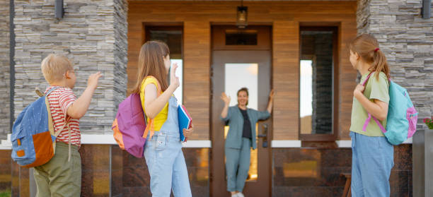 istock Teens are departing to school 1411977487