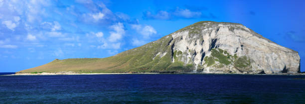 Eerily snake-head shaped island formerly used for rabbit breeding
