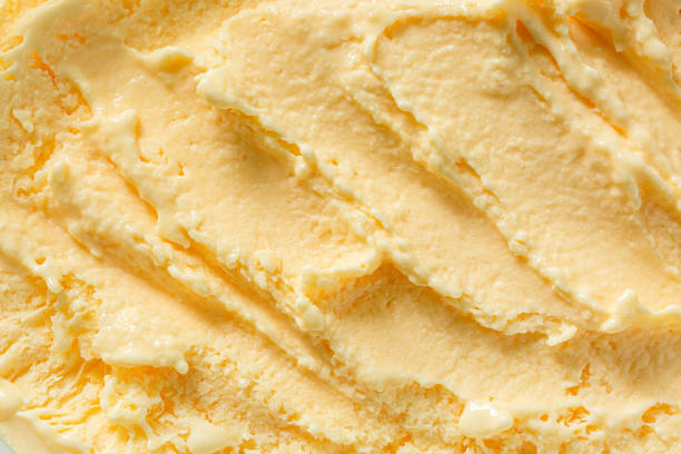 istock Vanilla ice cream texture,vanilla ice cream background, top view 1411988520