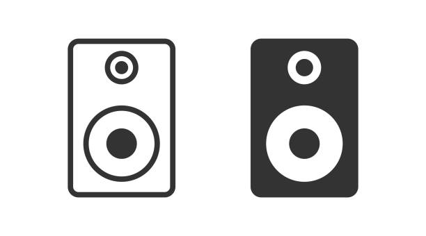 スピーカーアイコン。音楽システムのシンボル。ベクターイラストレーション。 - two party system点のイラスト素材／クリップアート素材／マンガ素材／アイコン素材
