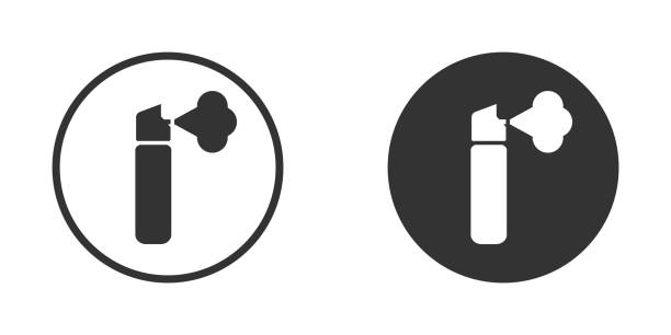 Pepper spray icon. Flat vector illustration. Pepper spray icon. Flat vector illustration tear gas can stock illustrations