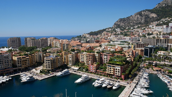 Beautiful view of Port Hercule in Monaco