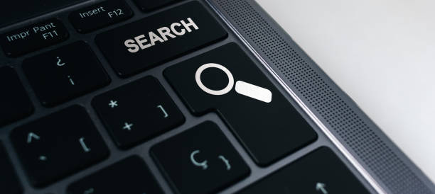 istock Banner of keyboard with search button. 1411996915