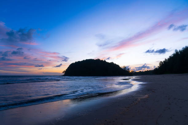 istock Beautiful sunset sky at Layan beach, Phuket 1412001278