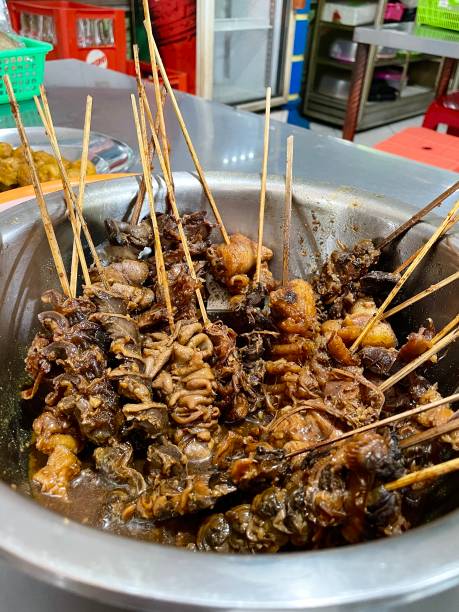 istock various satays as a side dish for Soto Ayam 1412001420