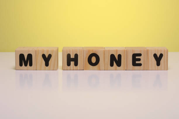 istock MY HONEY word on wooden cubes 1412002710