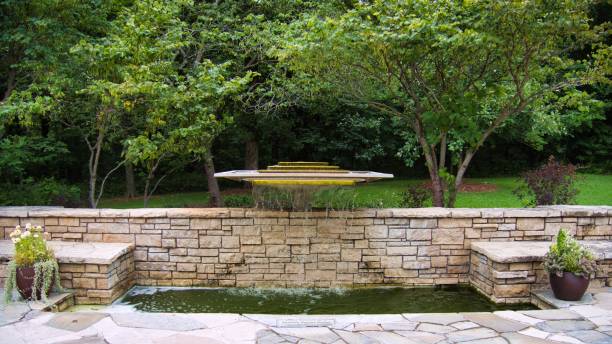 istock Cascading Fountain Found Near Chapel 1412002991