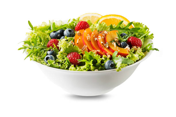 salade de fruits - fruit vegetable fruit bowl peaches photos et images de collection