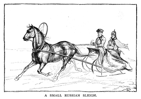 Small Russian Sleigh - Scanned Engraving