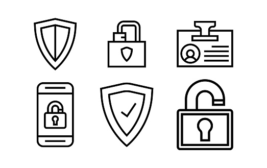 Security Line Icon Set style, design