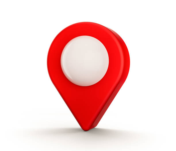 istock 3D Illustration of map pointer on isolated white background. 1412010294