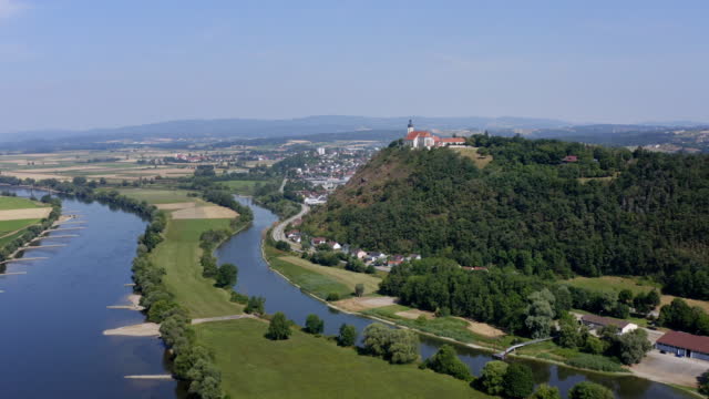Bogenberg Mountain and Danube River in Lower Bavaria