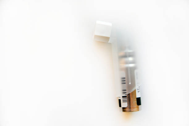 istock Spray bottle for asthmatics and allergy sufferers on a white background 1412017568