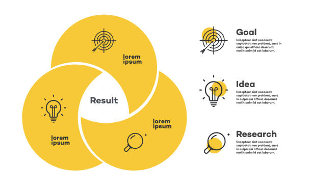 ilustraciones, imágenes clip art, dibujos animados e iconos de stock de plantilla de gráfico de infografía estilo moderno - diagrama