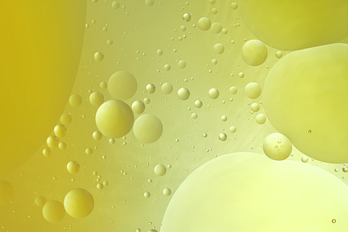 Abstract oil spheres background