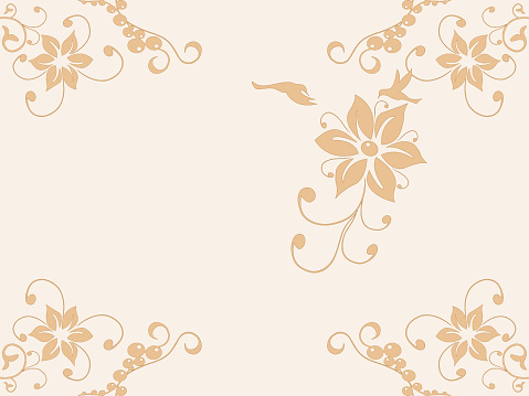 Beige floral background illustration