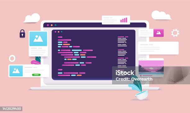 Web Development Abstract Illustration Stock Illustration - Download ...