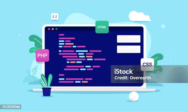 Web Development Coding And Programming Stock Illustration - Download ...