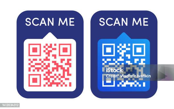 Qr Code Sticker Icon Qr Code Sticker Isolated On Background Stock Illustration - Download ...