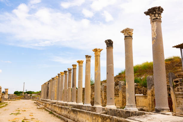 istock Rows of columns in Perge, Antalya, Turkey 1412034990