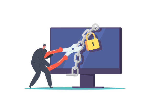 Computer Robber 60+ Man Destroys Computer Cartoon Stock Photos, Pictures & Royalty-Free ...