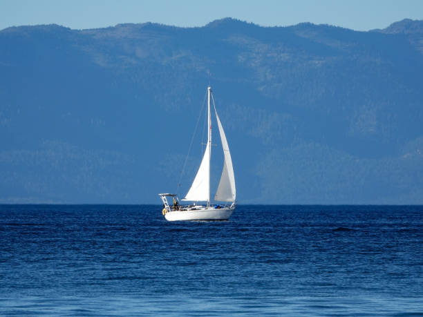 istock Distant sailboat on Lake Tahoe 1412053140