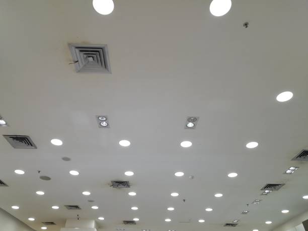 istock mall ceiling roof that has a lot of lights 1412056133