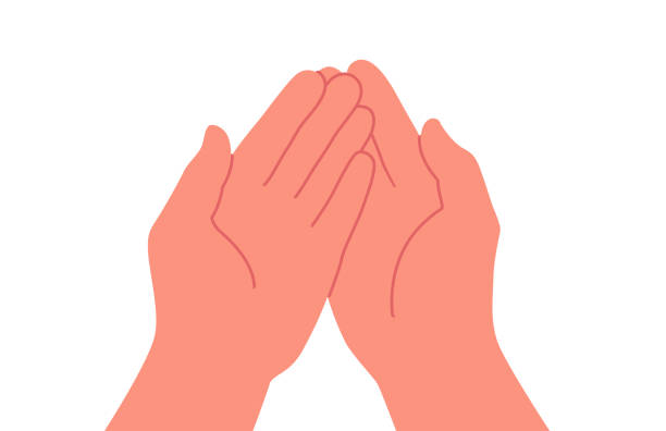 41 Cartoon Of A Open Praying Hands Illustrations & Clip Art - iStock