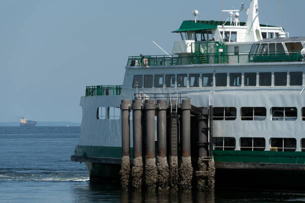 istock Ferry boat departing Edmonds dock for Kingston 1412069318